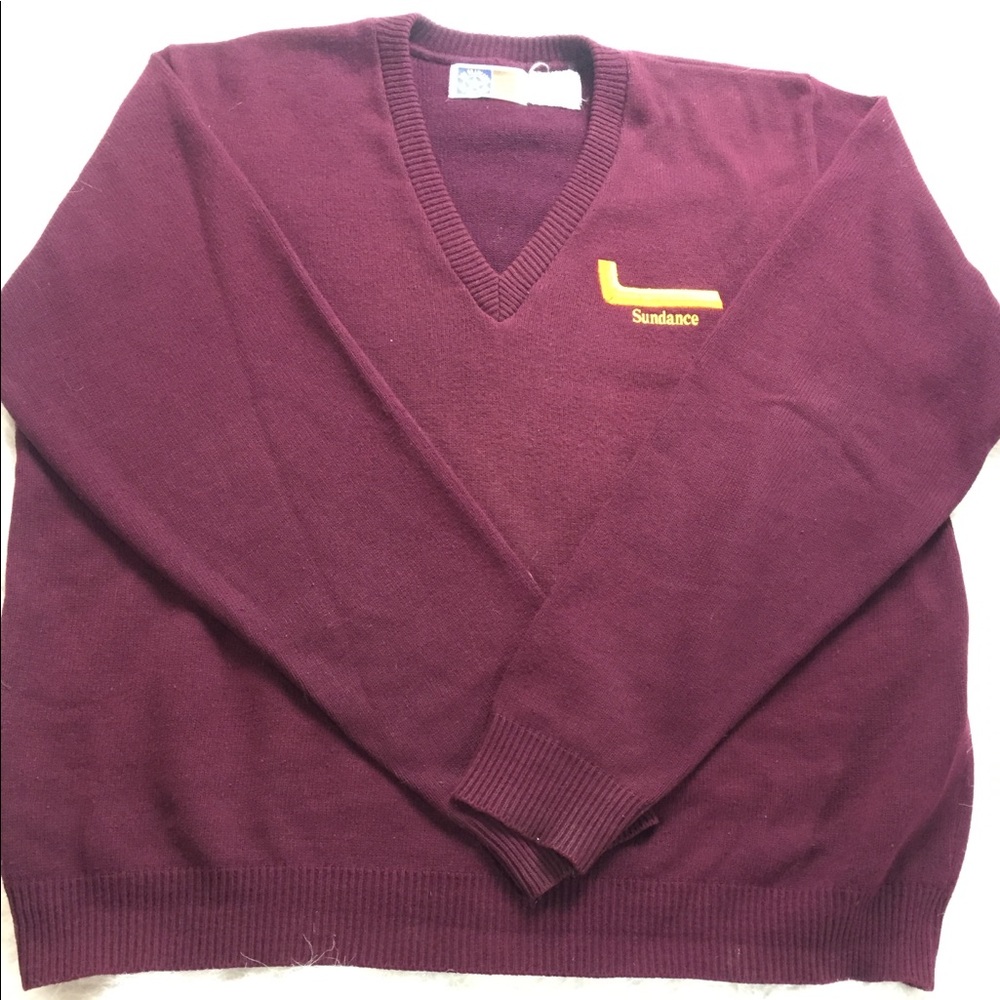 Sundance Vintage 70's Burgundy Sweater